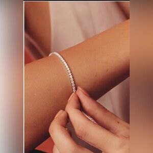 Sakura Hoseki 3CT Tennis Bracelet Yellow Gold (Single Lock)